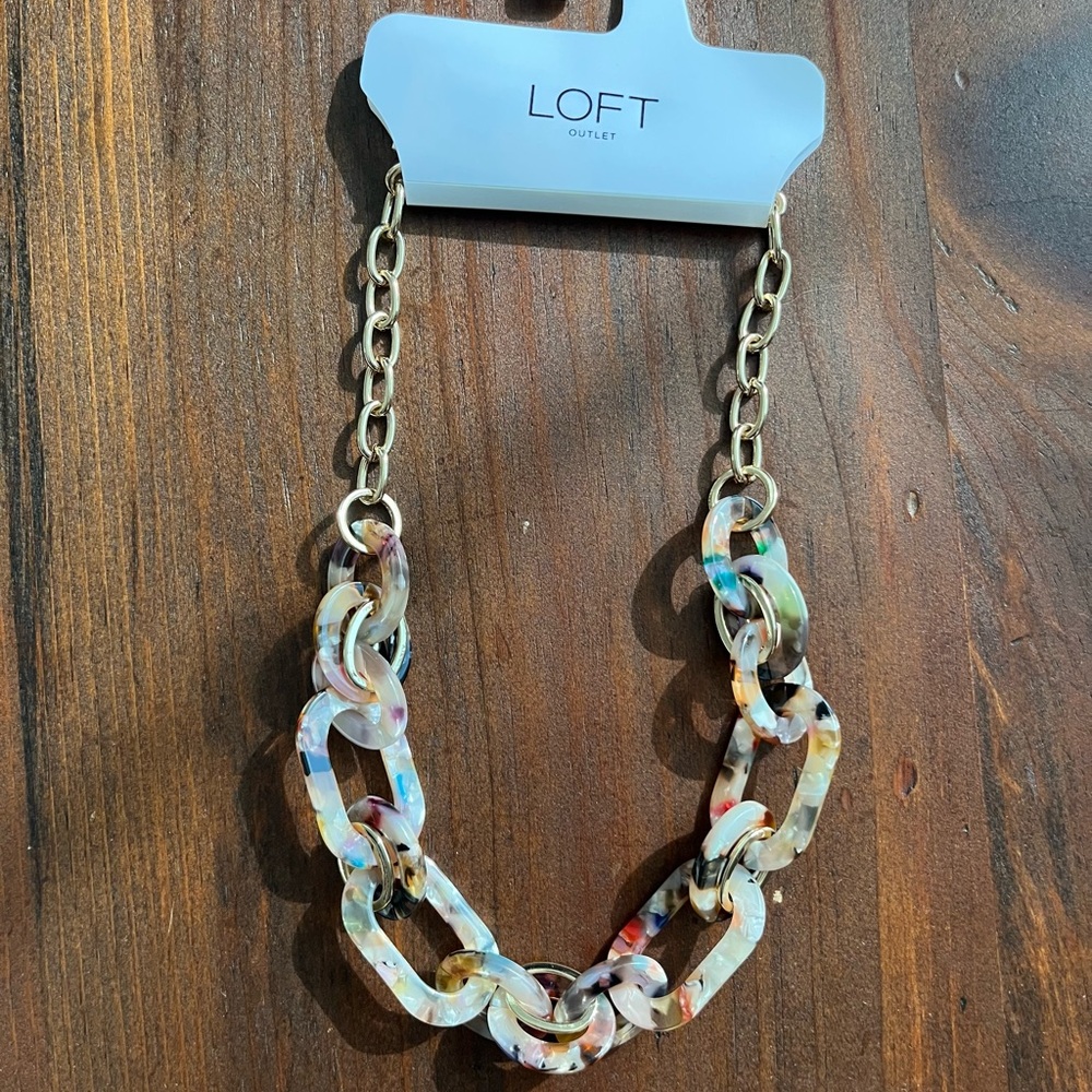 ✨2/$20 | NWT LOFT Colorful Chain Link Necklace
